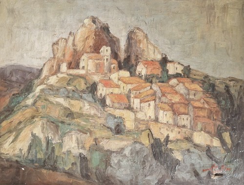Tableau peinture huile toile - peinture,