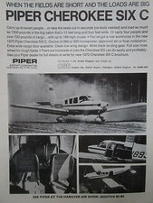4/1970 PUB PIPER AIRCRAFT CHEROKEE SIX C AVION FLUGZEUG HANOVER ORIGINAL AD