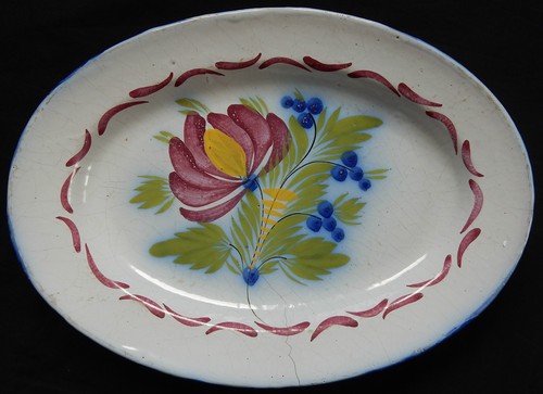 Plat ovale faïence - plat, ovale,