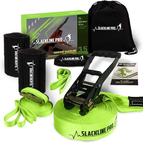 Slackline pro green - slackline, pro-green