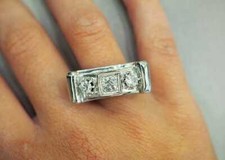 Bague Tank or blanc 18 carats