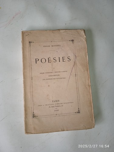 Edgar monteil poésies - edgar, monteil.