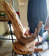 Lampe en bois flotté