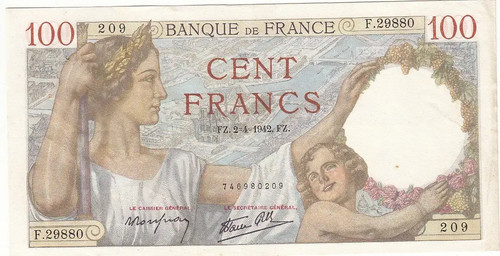 100 francs sully - 100,