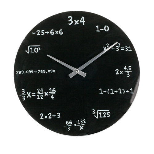 Horloge verre mathematic 35 - mathematic,
