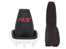 POUR RENAULT MEGANE 3 SOUFFLET LEVIER DE VITESSE FREIN A MAIN BRODERIE RS ROUGE