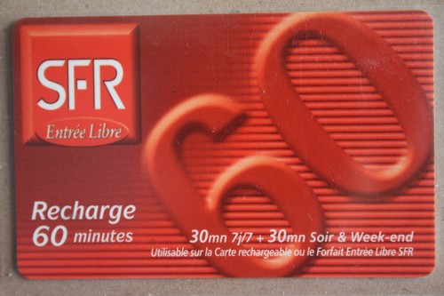 Telecarte sfr recharge - telecarte, 60