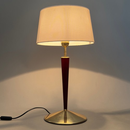 Lampe table laiton bois - lampe,