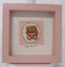 Petit tableau bois rose motif