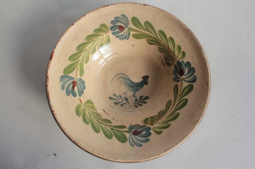 Plat terre cuite vernissée