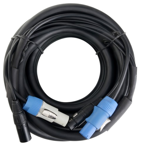 Cable hybride dmx powerplug - cable,