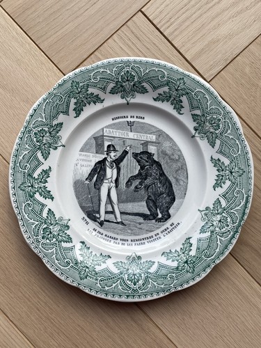 Assiette parlante faïence