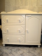 Commode blanche à langer bébé Natalys - état neuf /P 52 cm - H 94 cm - L  101 cm