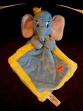 doudou plat éléphant Dumbo bleu jaune brodé ballon balle DISNEY (2 dispo)