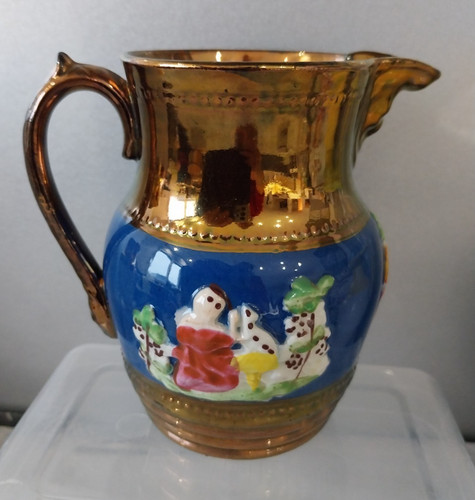 Pichet jersey faience - en, doree