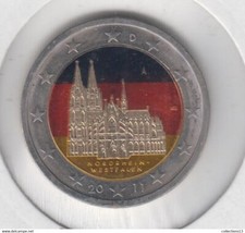 ALLEMAGNE - 2 euros 2011 (cathedrale de Cologne)(atelier A)(colorisé