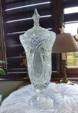 Vase couvert cristal Polonais, Hauteur 46 cm