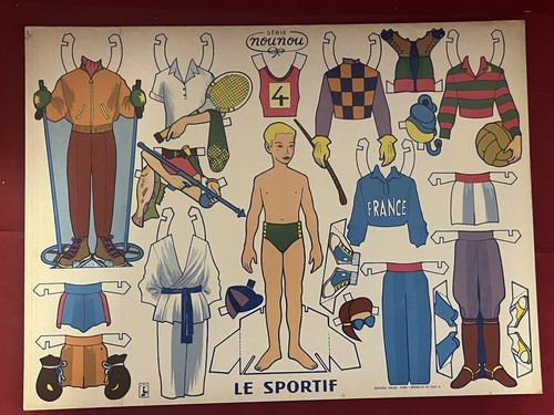 Ancienne planche poupée - poupée, à
