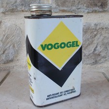 Vintage VOGOGEL Oil anti freeze can tin old antique France canister white vtg