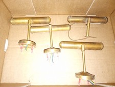 4 Anciennes lampes en laiton