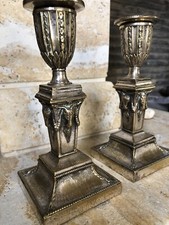 Paire De Bourgeois Chandelier ￼￼￼19 ème siècle Bronze avec restes d'argenture