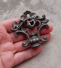 Ancienne décorations embout pour meuble lampe pendule vaisselle, métal blanc N13