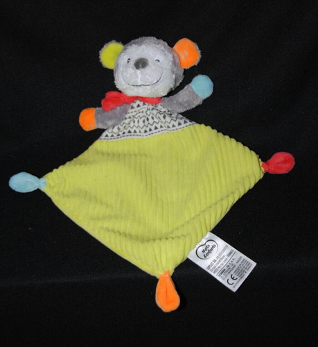 Doudou plat singe mots - singe,