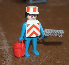 Playmobil personnage éboueur seau balai benne à ordures 3470 ref hh