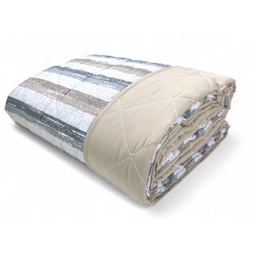 Couette rayée beige - ,