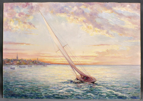 Tableau vue arcachon vers - vue,