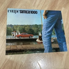 Simca 1000 coupé publicité prospectus ancien catalogue automobile collection