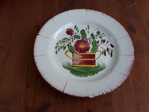 Plat assiette faïence - plat,