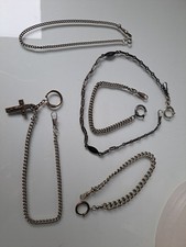 5 Vieux Chaînes De Montre, 5 Belles, Vieilles Chaînes Pour Montres De Poche