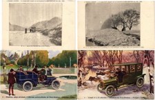 AUTOMOBILES CARS FRANCE DION-BOUTON 8 Vintage Postcards (L5906)