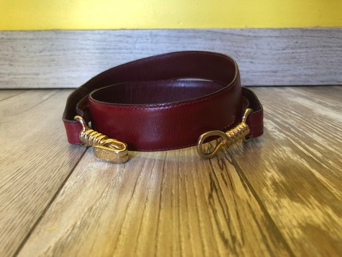 Jolie ceinture cuir bordeaux - cuir,