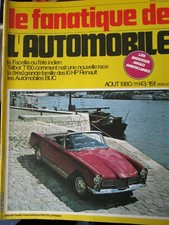 REVUE LE FANATIQUE DE L'AUTOMOBILE N° 143 AOUT 1980 FACELLIA 1°SERIE CABRIOLET