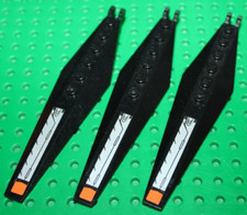 3 x Lego Agents Black Hinge Plate 3x12 ref 57906pb005 set 8634