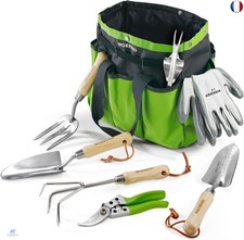 WORKPRO Outils de Jardinage, 8 Pièces, Ensemble de Jardinage en Acier 