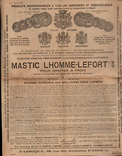 PARIS ( RUE DES ALOUETTES ) MASTIC LHOMME-LEFORT / PROSPECTUS