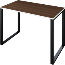 Bureau LEVIRA Fulda 110 x 60 cm | Moderne, aspect bois, noir/nengé, métal