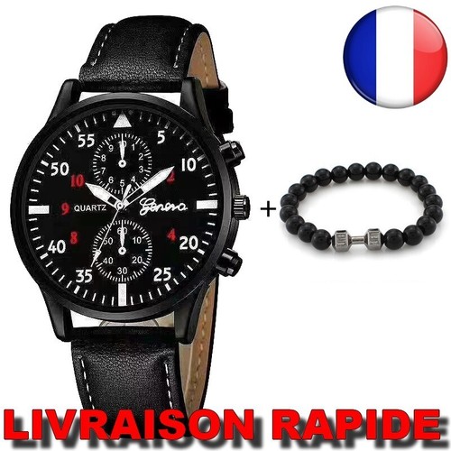 Montre bracelet cuir homme - bracelet,
