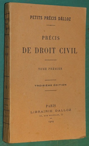 Précis droit civil 1 - précis,