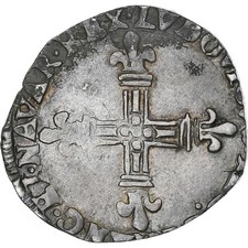 France, Louis XIII, 1/4 d'écu