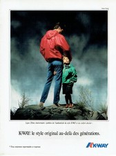 publicité Advertising 0422 1992  K-Way  imper 25° anniversaire  style original 