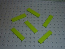 6 x LEGO tile lime 1 x 4 ref