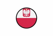 Patch ecusson drapeau pologne polonais aigle imprime thermocollant rond cocarde