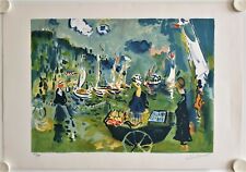 Affiche JEAN CLAUDE PICOT Marchande de poisson - numéroté 163/275 signée