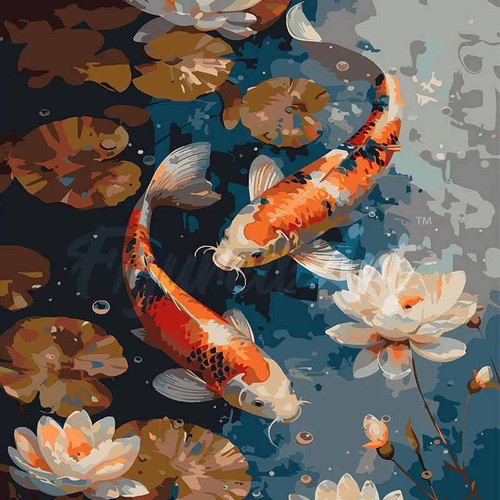 Peinture par numéro carpes - numéro,