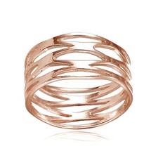 Bague Multi-Rang En Argent