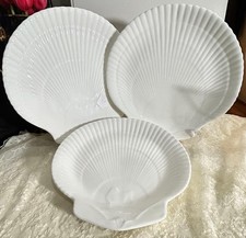 Lot de 3 assiettes coquillages